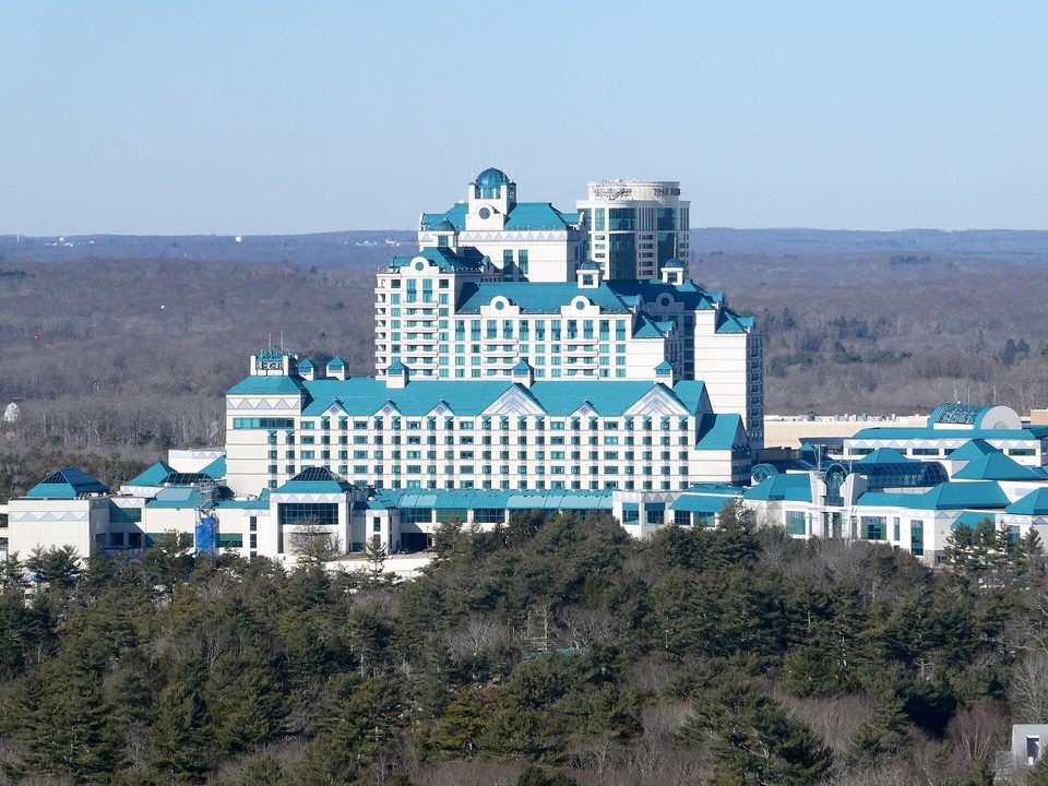 Grand Pequot Tower at Foxwoods Resort Casino, Mashantucket, from Lantern Hill